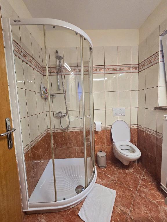 Koupelna v ubytování Guest house Kočanija