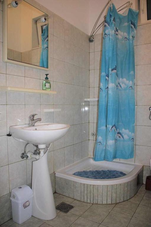 Koupelna v ubytování Apartments Pidi