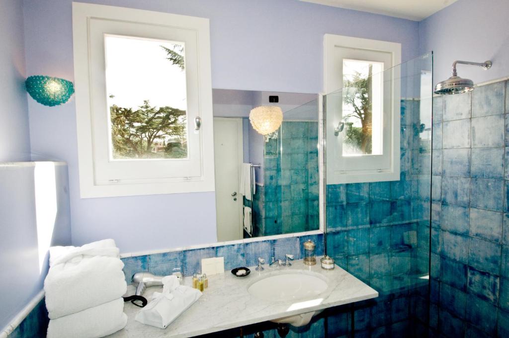 Koupelna v ubytování Hotel Villa Linneo