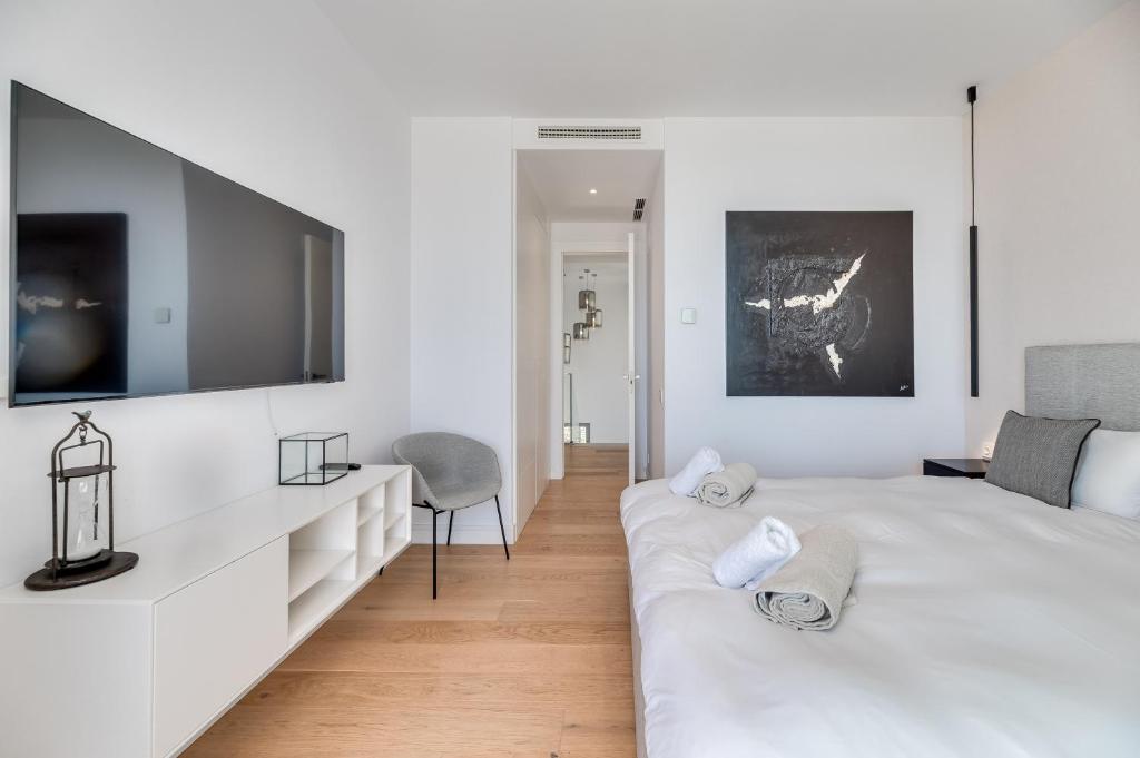 Postel nebo postele na pokoji v ubytování Villa Riva