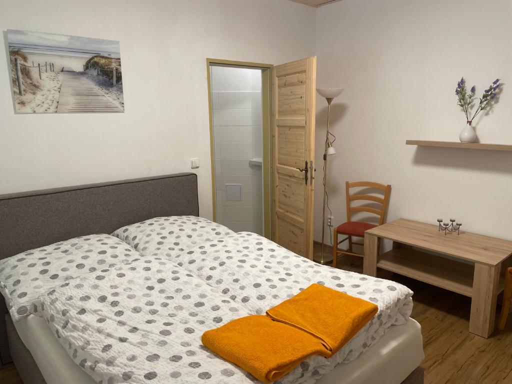Postel nebo postele na pokoji v ubytování Apartmány Telnice - Medorhof