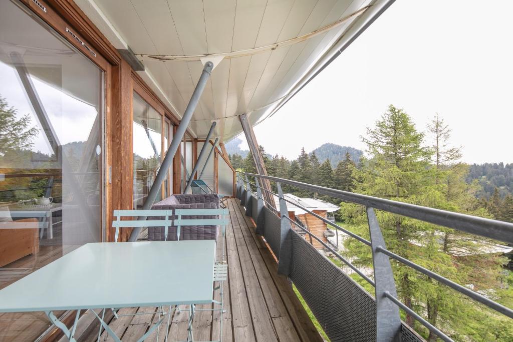 Balkón nebo terasa v ubytování Le Pichu - Appt avec vue montagne
