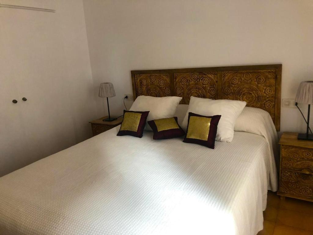 Postel nebo postele na pokoji v ubytování Apartamento con Jardín Platja d'Aro