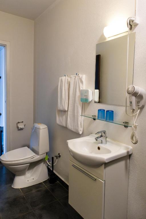 Koupelna v ubytování Hotel Phønix Hjørring