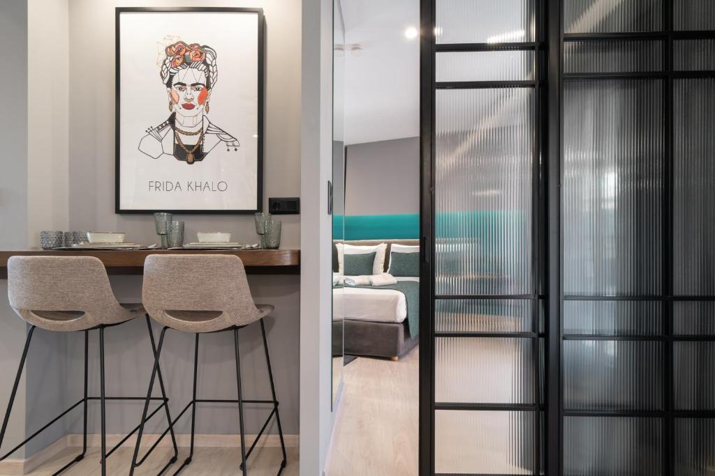 Kúpeľňa v ubytovaní Evripidou Suites