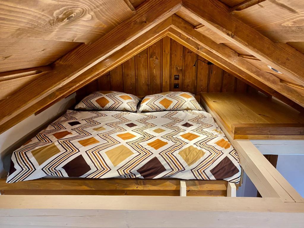 Postel nebo postele na pokoji v ubytování Chalupa na Horce