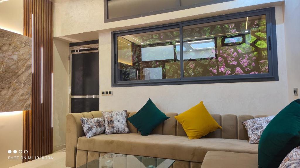 Posezení v ubytování Agréable maisonnette au centre de Rabat