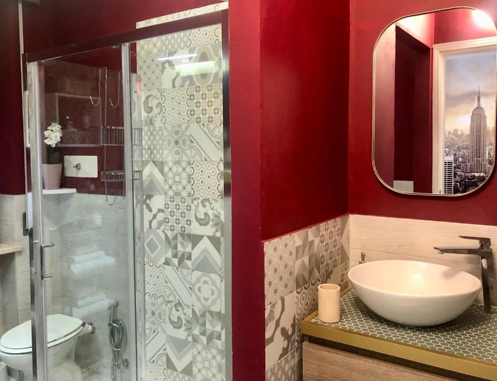 Koupelna v ubytování Studio Flat Policlinico G B Rossi Borgo Roma
