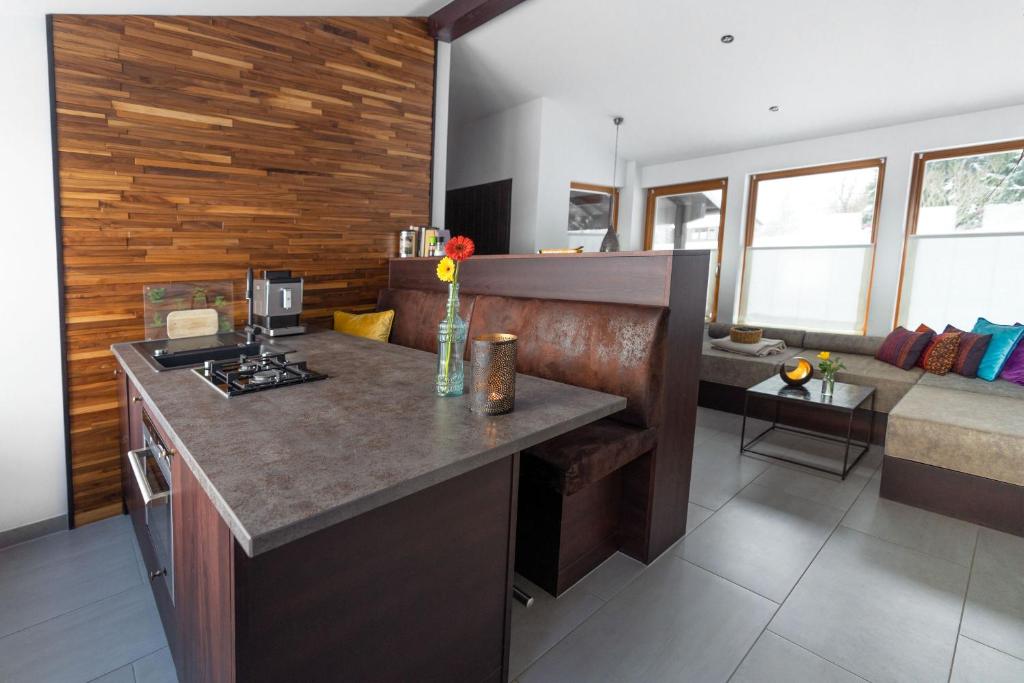 Posezení v ubytování Naturchalets 7 Sentidos
