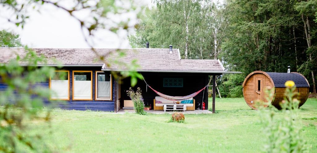 Zahrada ubytování Naturchalets 7 Sentidos