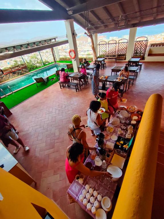 Restaurace v ubytování Hotel Belvedere Mindelo, Cabo Verde