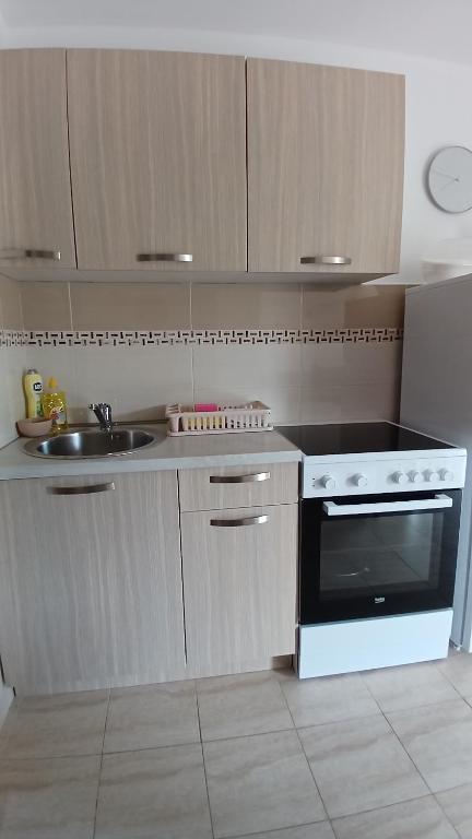 Kuchyň nebo kuchyňský kout v ubytování MarBis Apartmani near the sea