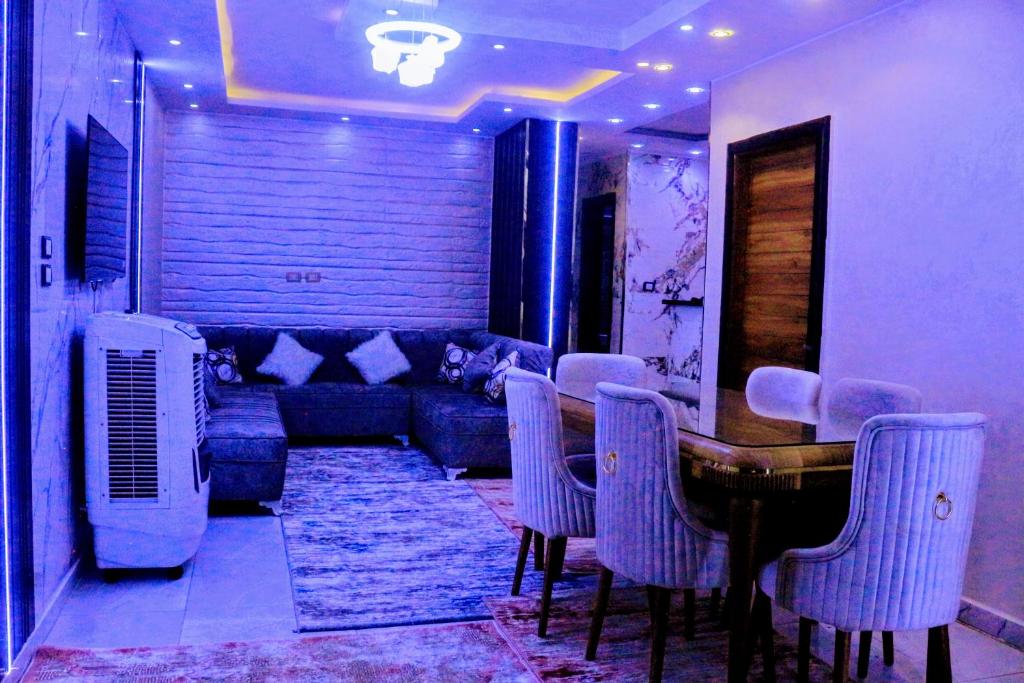 Posezení v ubytování Deluxe villa Gardenia Pyramids