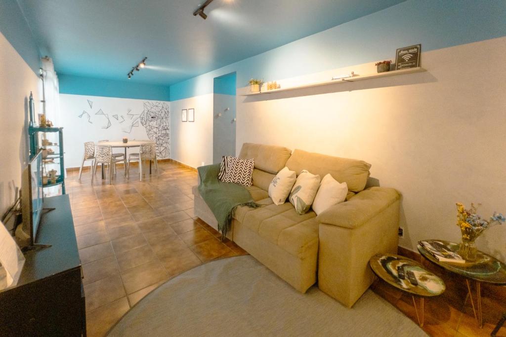 Posezení v ubytování Apto Centro 3 QTS Ar Sensacional! MC51