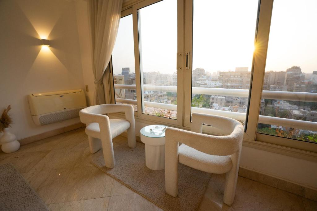Posezení v ubytování Nile Zamalek - Luxurious Retreat