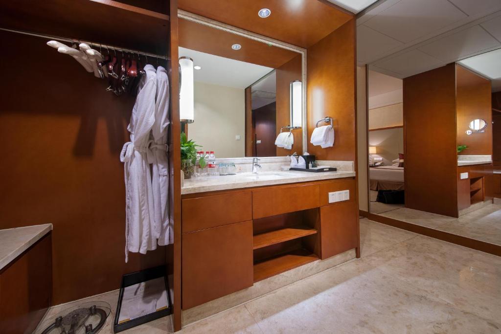 Koupelna v ubytování Shanghai Yuehua Hotel