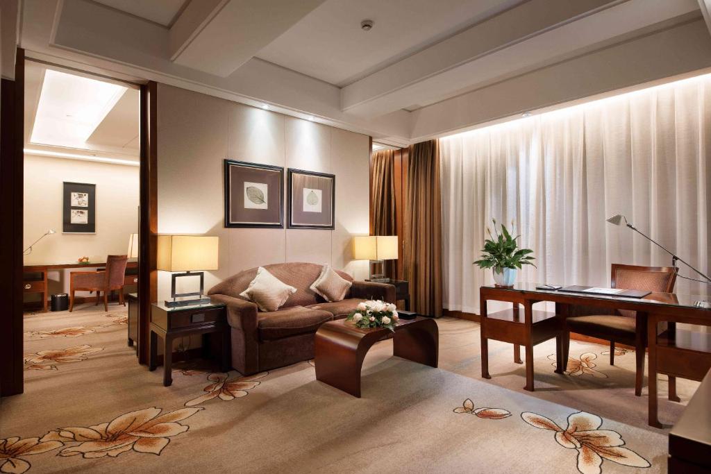 Posezení v ubytování Shanghai Yuehua Hotel