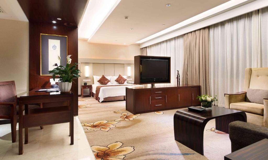 Posezení v ubytování Shanghai Yuehua Hotel