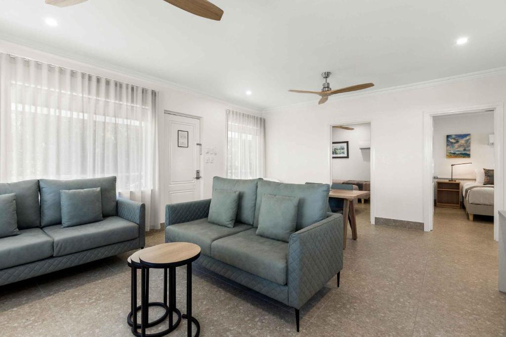 Posezení v ubytování Moonlight Bay Suites