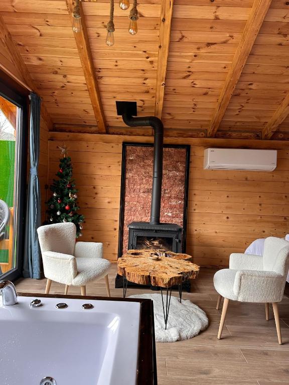 Posezení v ubytování Maysa Suit Bungalov