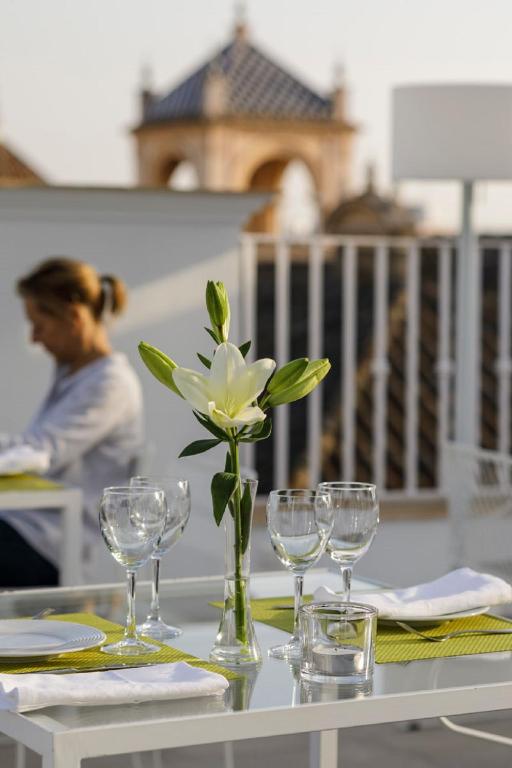 Balkón nebo terasa v ubytování Hotel Fernando III