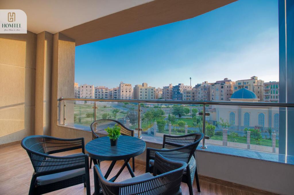 Balkón nebo terasa v ubytování Homtel Residence AUC