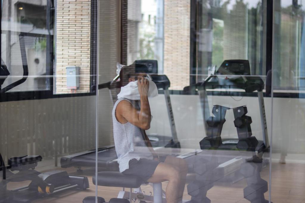 Fitness centrum a/nebo fitness zařízení v ubytování The Grid Co-Living Managed by HII