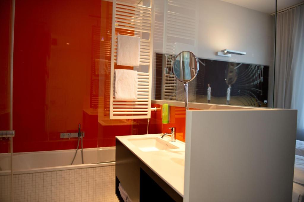Koupelna v ubytování arte Hotel Linz