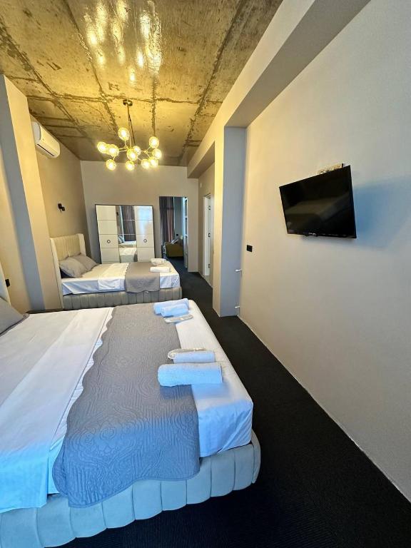 Postel nebo postele na pokoji v ubytování Hotel black sea