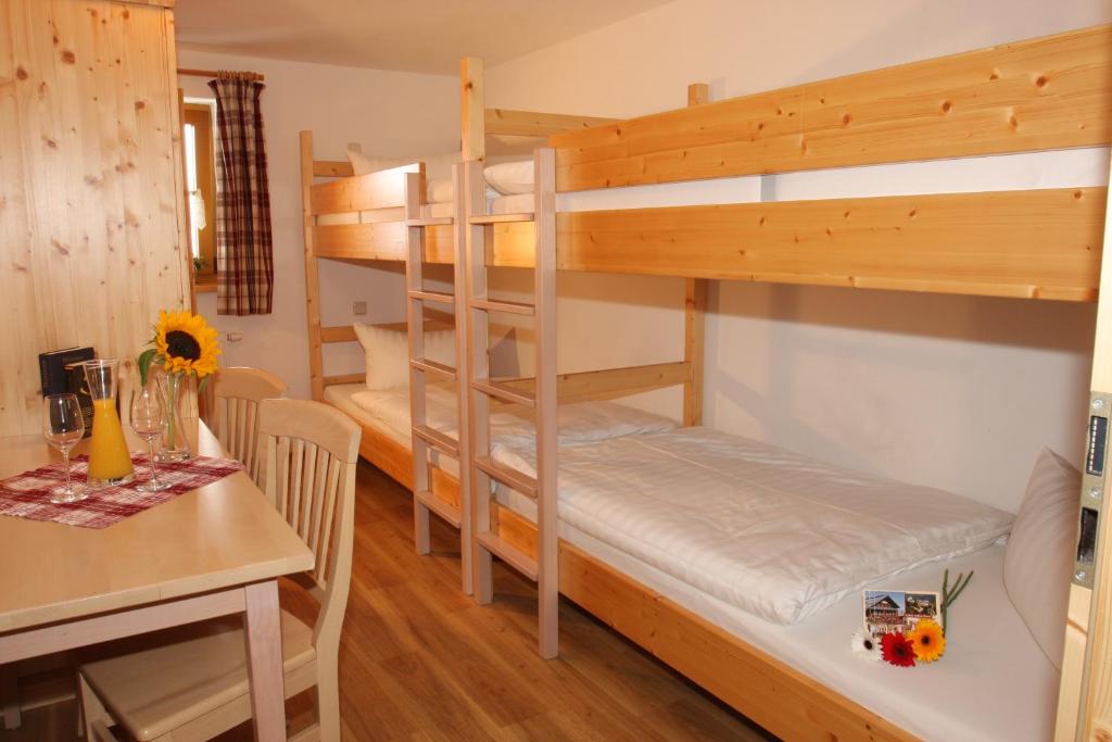 Postel nebo postele na pokoji v ubytování Arberschutzhaus