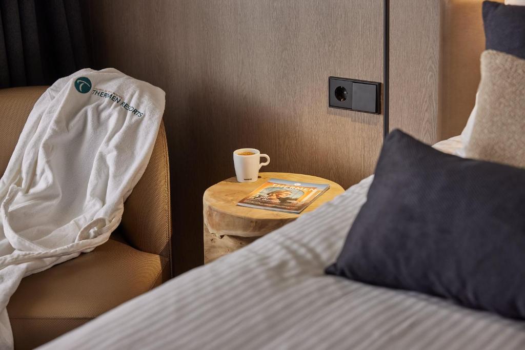 Postel nebo postele na pokoji v ubytování Thermen Bad Nieuweschans