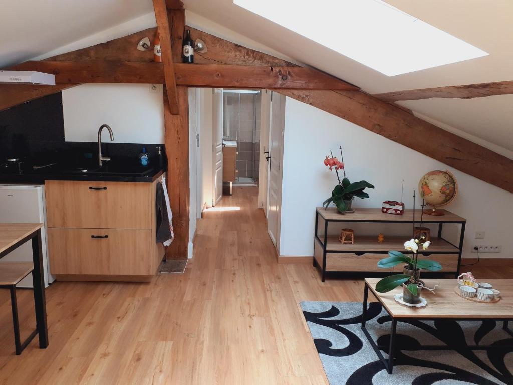 Η κουζίνα ή μικρή κουζίνα στο Appartement chez l'habitant