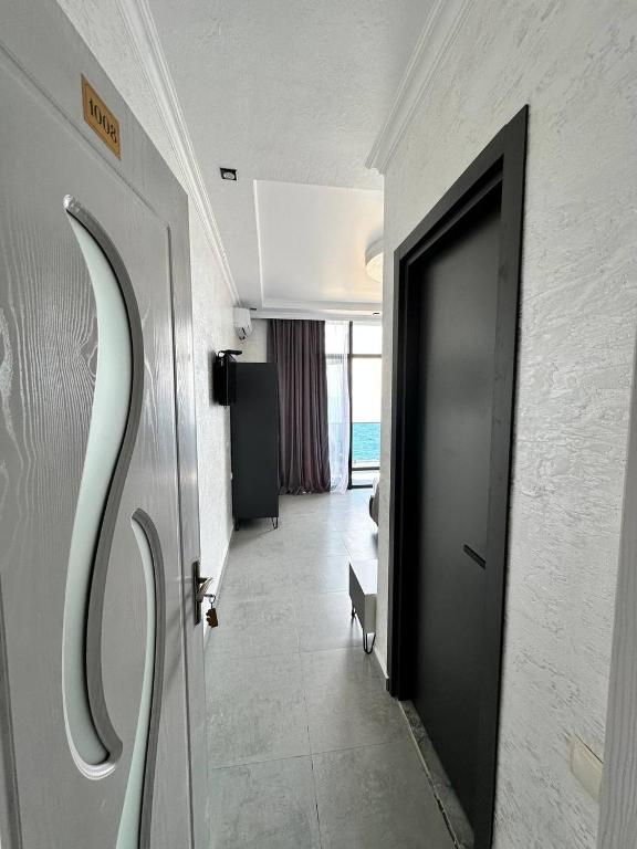 Kuchyň nebo kuchyňský kout v ubytování Hotel black sea