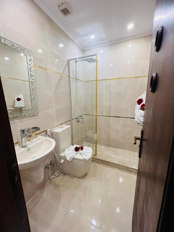 Koupelna v ubytování Town Hotel Cairo