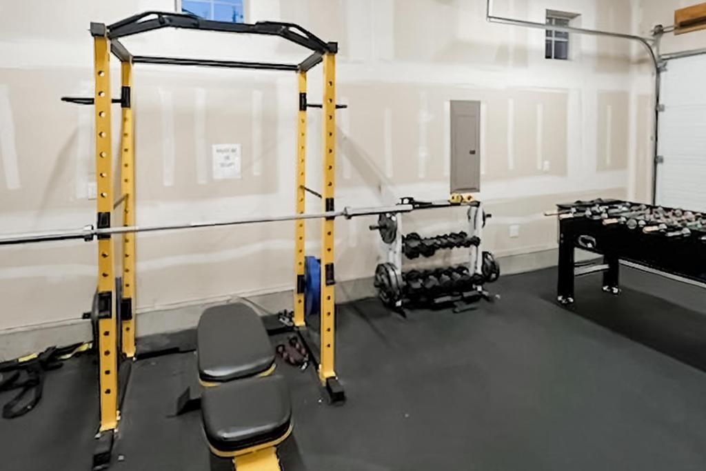 Fitness centrum a/nebo fitness zařízení v ubytování Big Hill Retreat