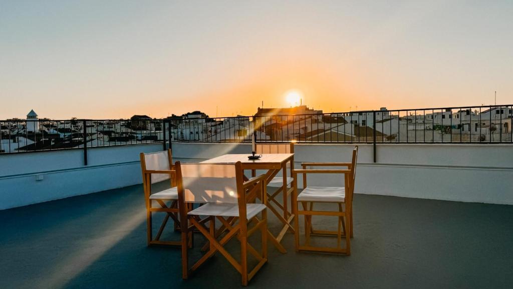 Balkón nebo terasa v ubytování Hostal SA Roqueta Mahon
