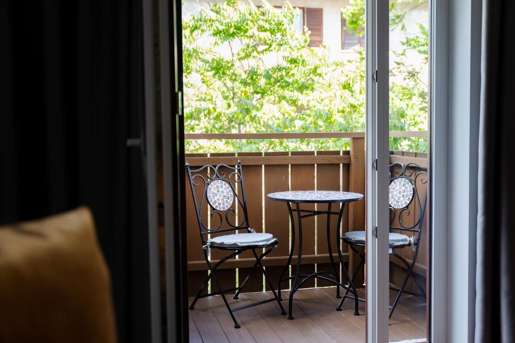 Balkón nebo terasa v ubytování Self Service Hotel Schnalser Hof