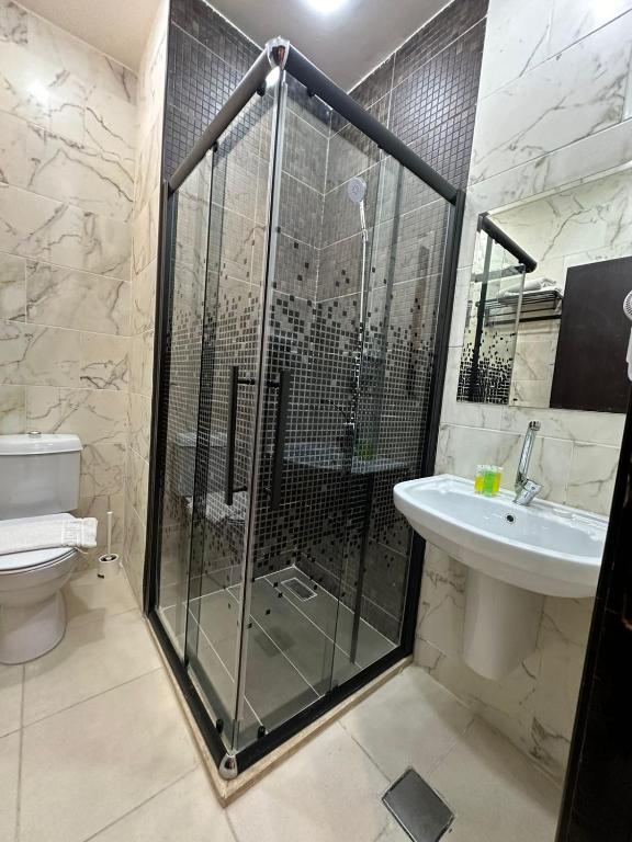 Koupelna v ubytování Rumman Hotel
