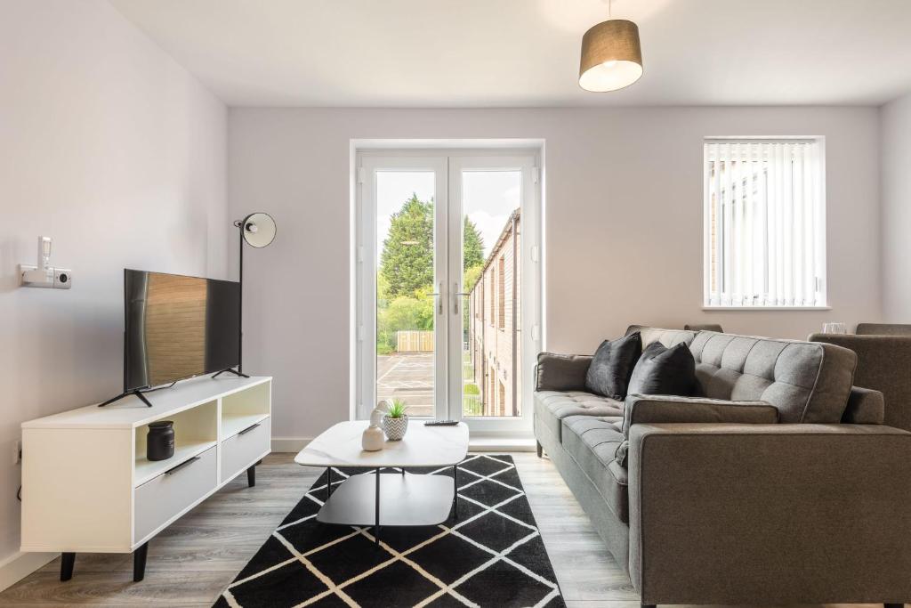 Posezení v ubytování Contemporary 2 Bedroom Home in York