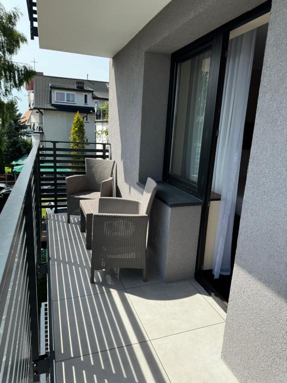 Balkón nebo terasa v ubytování Amber Blue Wellness & SPA