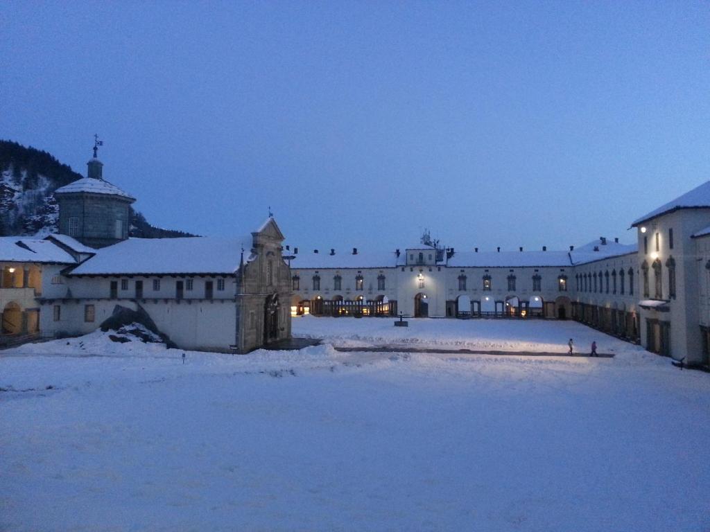 Santuario di Oropa v zimě