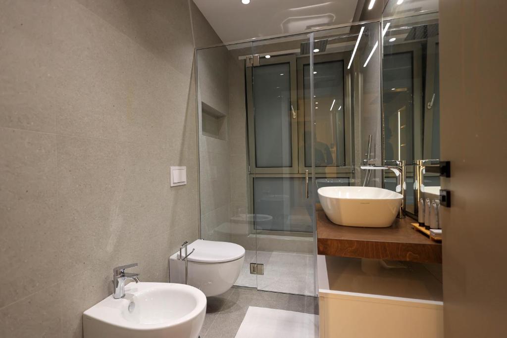 Koupelna v ubytování DeHa Rooms & Apartments