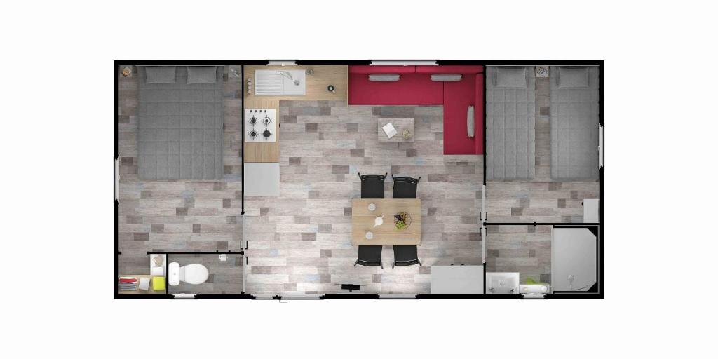 Půdorys ubytování Camping de la Piscine