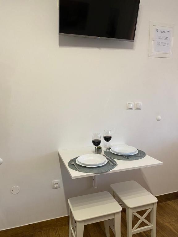 Televízia a/alebo spoločenská miestnosť v ubytovaní Apartments by the sea Brijesta, Peljesac - 10223