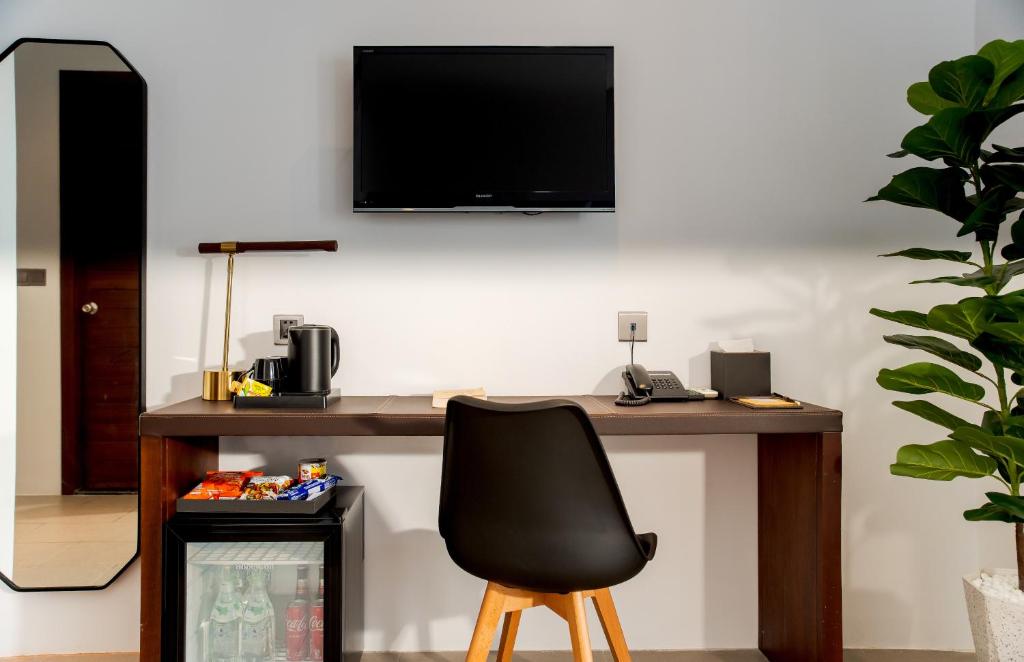 TV a/nebo společenská místnost v ubytování WH Hotel 310