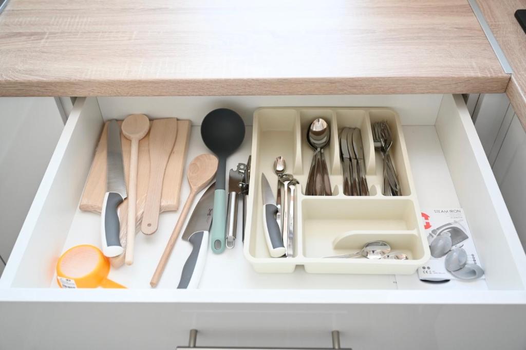 Kuchyň nebo kuchyňský kout v ubytování Apartman Vera 8 VRNJAČKA BANJA