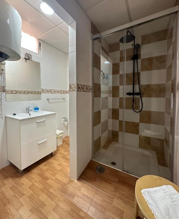 A bathroom at Hotel Avenida