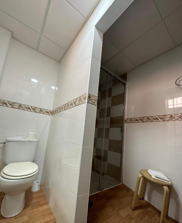 A bathroom at Hotel Avenida