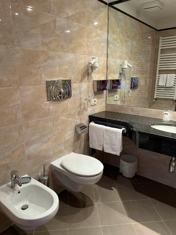 Koupelna v ubytování Hotel Continental