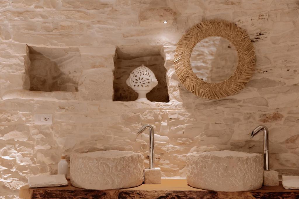 Koupelna v ubytování Trullo Amiura B&B